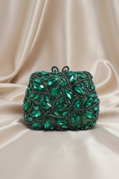 Emerald Enchanté Crystal Clutch