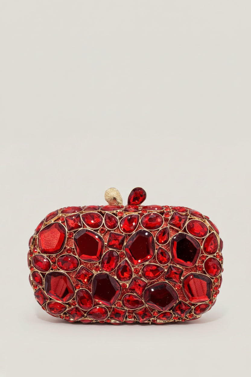 Midnight Aura Jewel Clutch