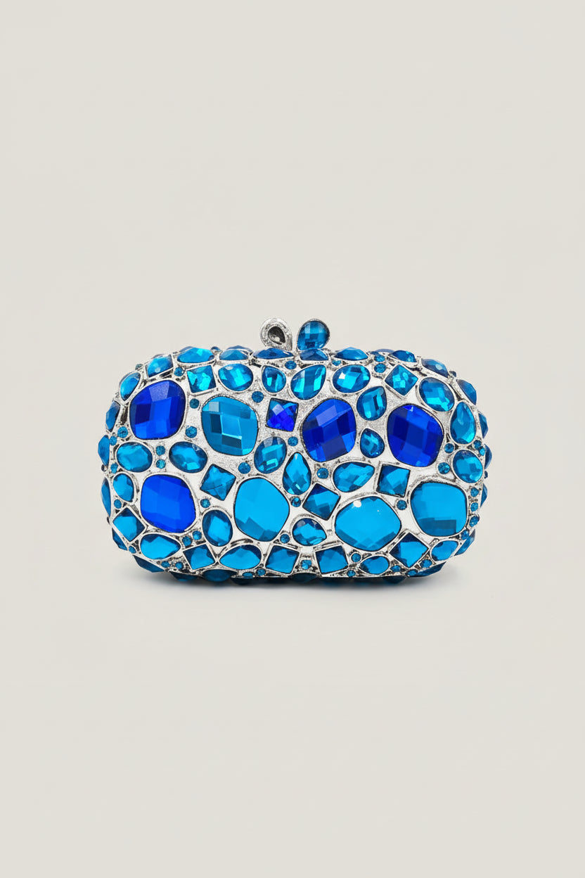 Midnight Aura Jewel Clutch