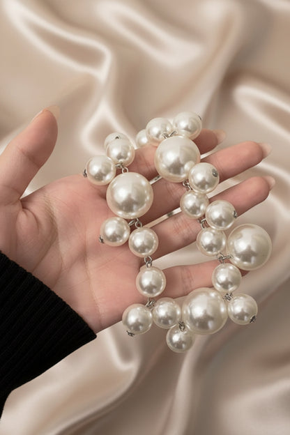 Vintage Hyperbole Bead Pearls Necklace