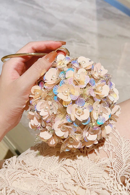 Mini Sequin Flower Evening Bag
