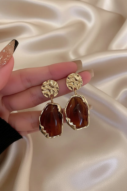 Geometry Irregularity Resin Stud Earrings for Women