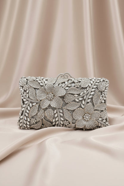 Ethereal Bloom Crystal Clutch