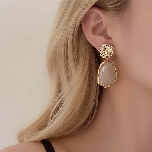 Geometry Irregularity Resin Stud Earrings for Women