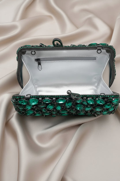 Emerald Enchanté Crystal Clutch