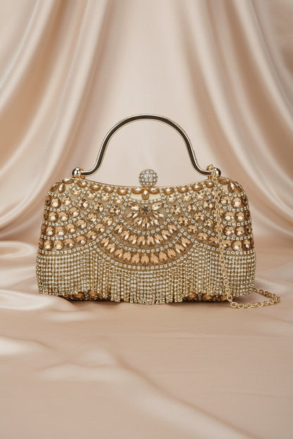 Moonlight Glam Diamond Evening Clutch Bag