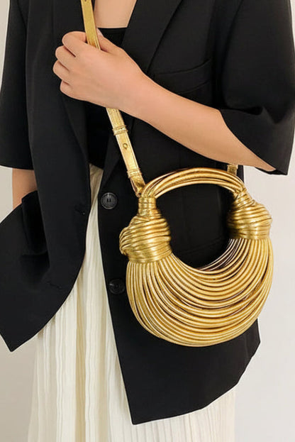 The Aurelia Gold Sculpt Hobo Bag