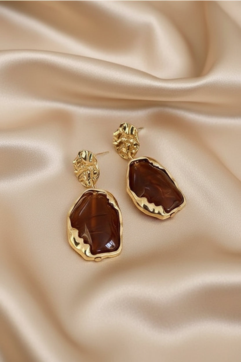 Geometry Irregularity Resin Stud Earrings for Women