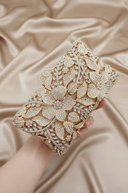 Ethereal Bloom Crystal Clutch