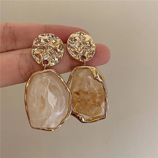 Geometry Irregularity Resin Stud Earrings for Women