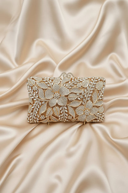 Ethereal Bloom Crystal Clutch