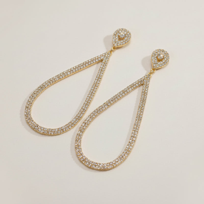 Diamond Glow Drop Earrings