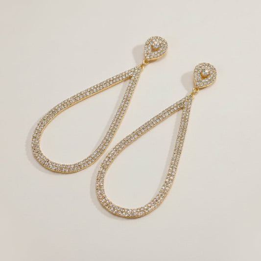 Diamond Glow Drop Earrings