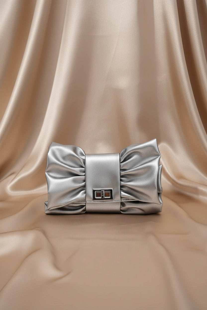 Golden Whisper Schleifen-Clutch