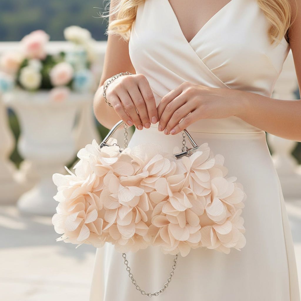 Romantic Handbag Metal Handle