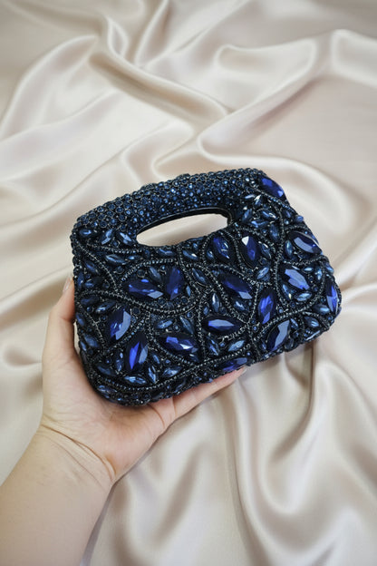 Ruby Royale Crystal Top-Handle Clutch