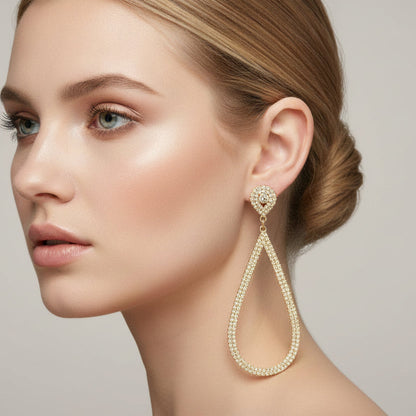 Diamond Glow Drop Earrings