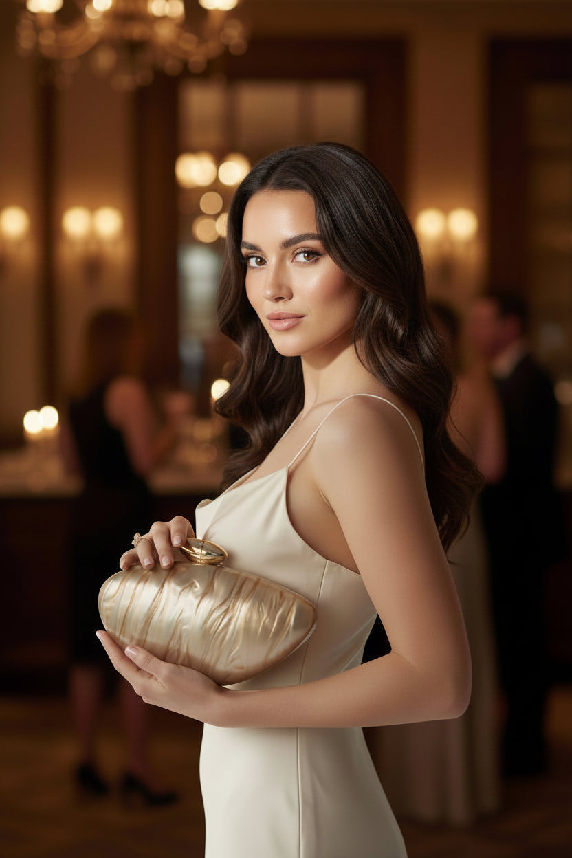 Marble Acrylic Box Clutch