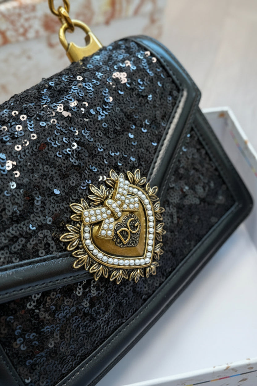 Devotion glitter handbag