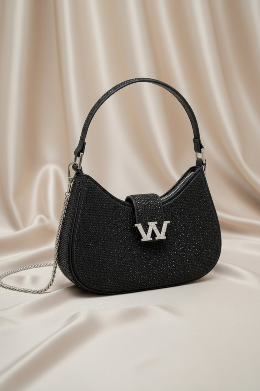 Rhinestone hobo bag