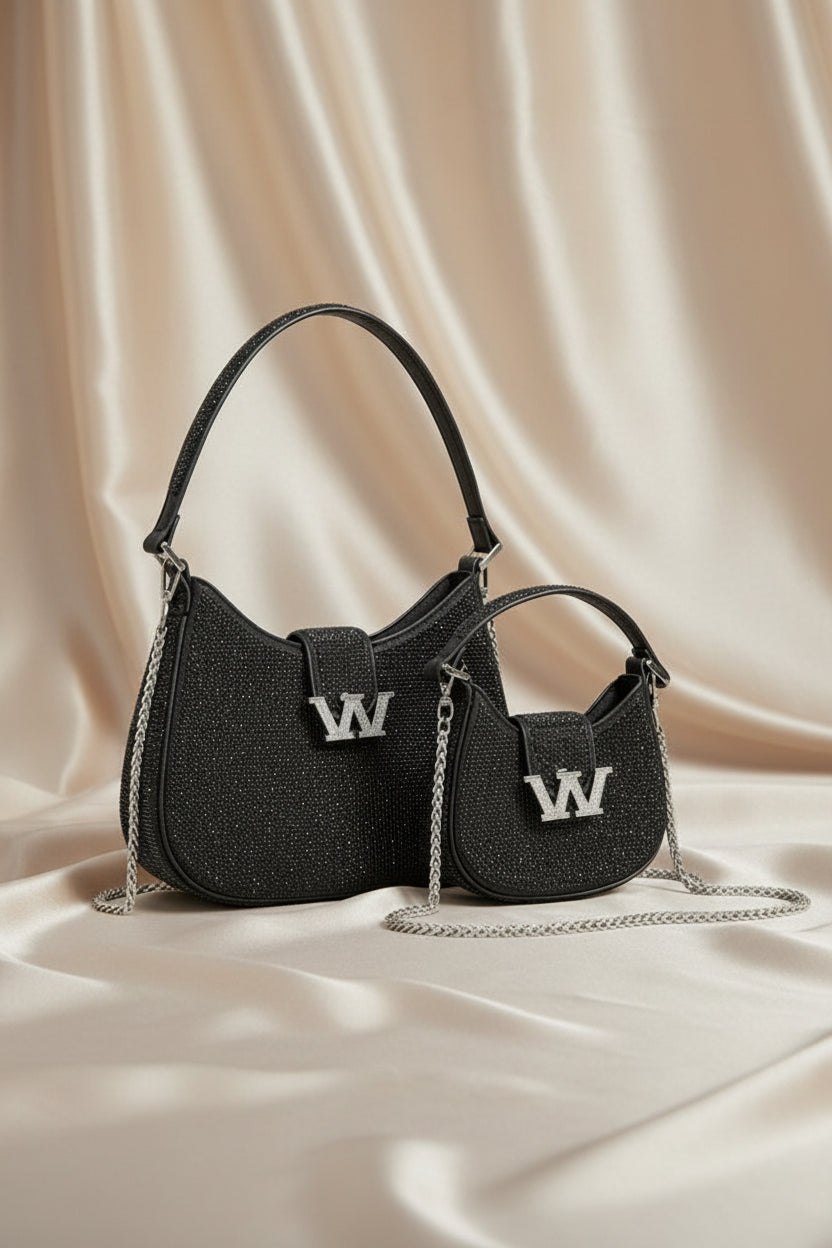 Rhinestone hobo bag