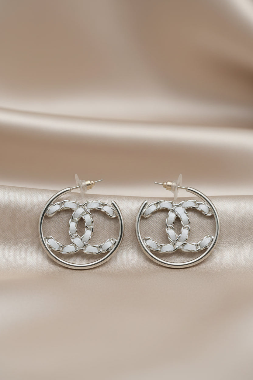Chain Halo Hoop Earrings
