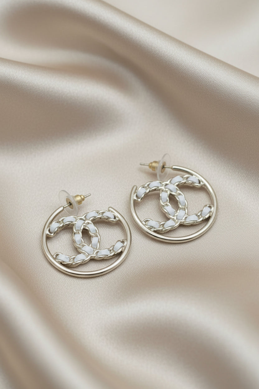 Chain Halo Hoop Earrings