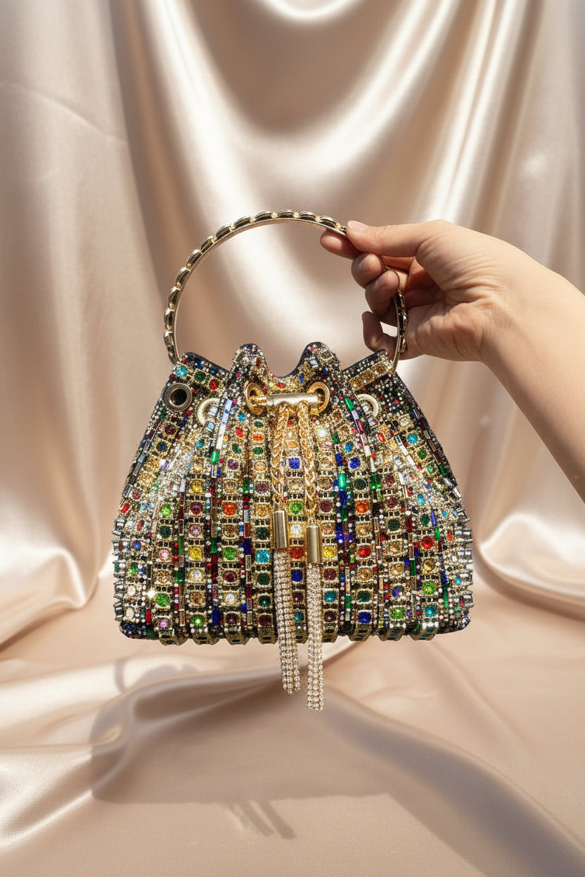 Starluxe Diamant-Glitzer-Clutch