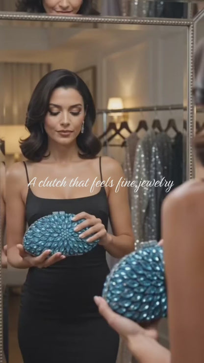 Starlight Crystal Clutch — Luxury Handmade Statement Bag