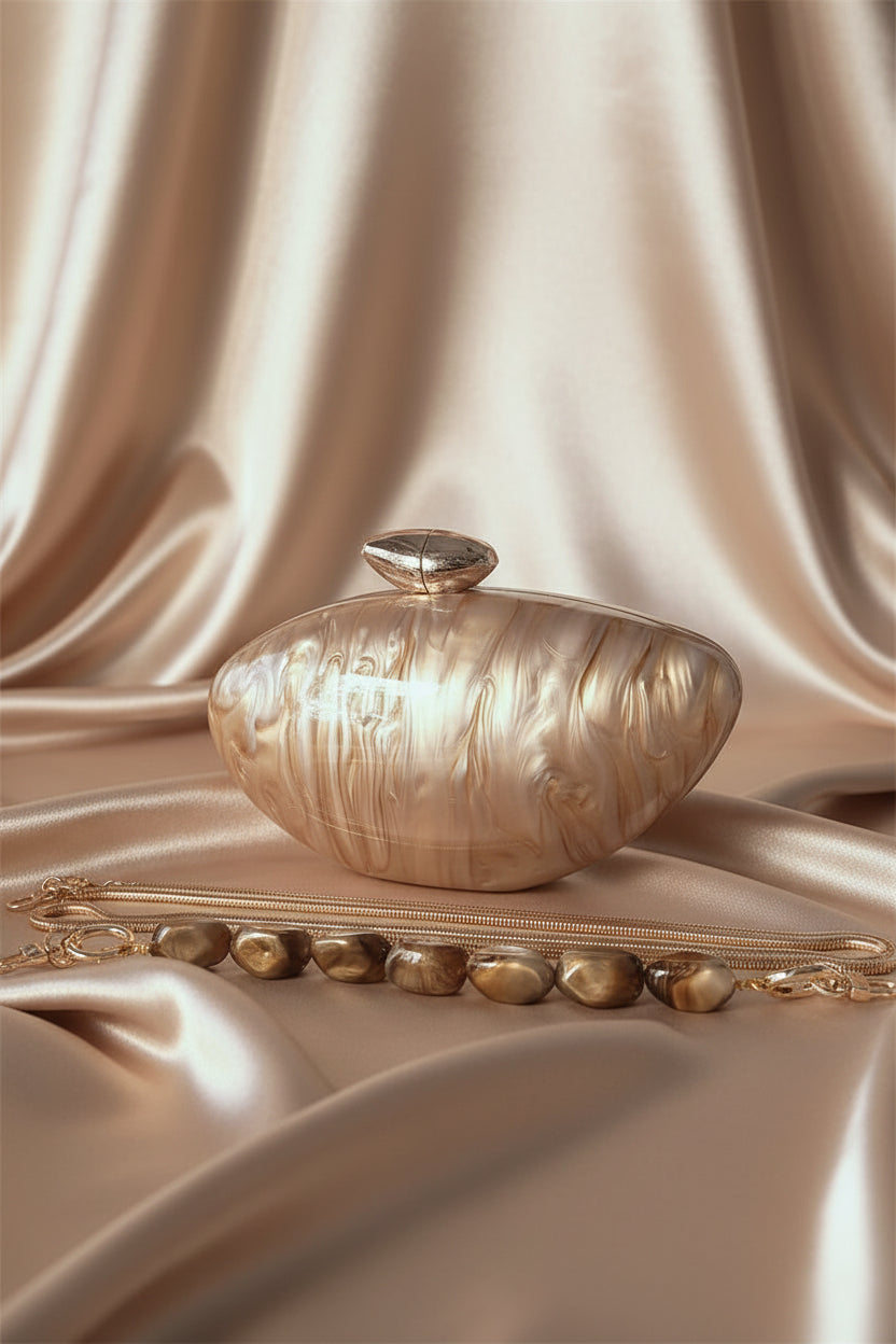 Marble Acrylic Box Clutch