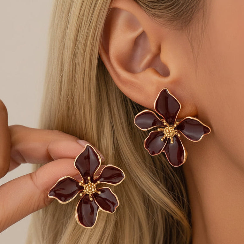 Floral Elegance Drop Earrings