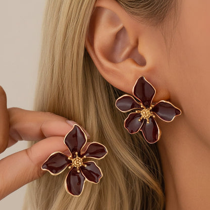 Floral Elegance Drop Earrings