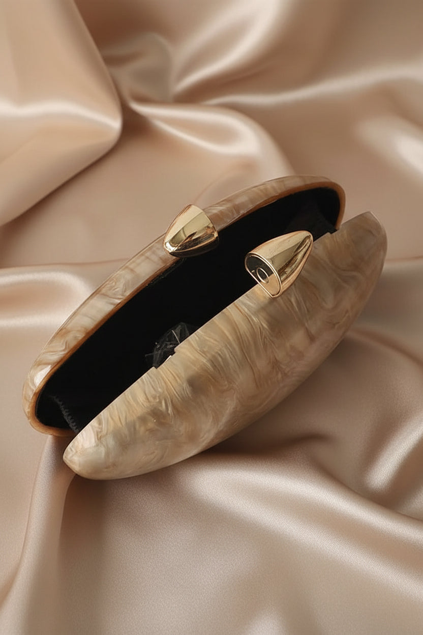 Marble Acrylic Box Clutch